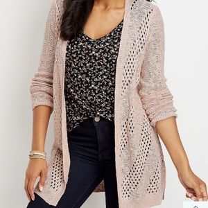 Braided Back Crochet Cardigan